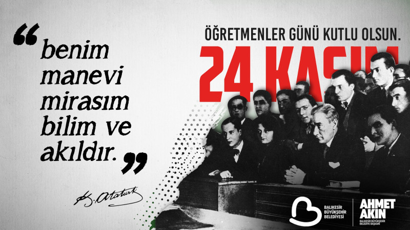 Başkan Akın’dan 24 Kasım Öğretmenler Günü Mesajı